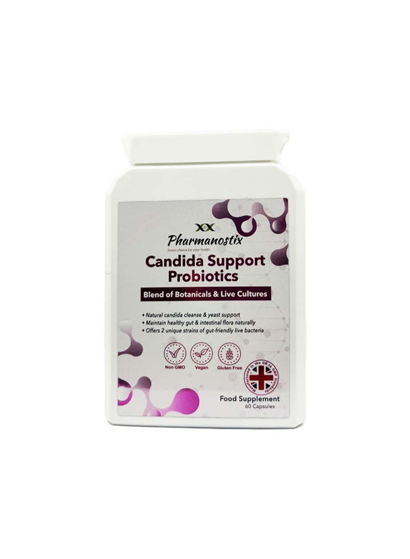 Pharmanostix Candida Support Probiotics - 60 Vegan Capsules